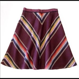 edme & esyllte chevron skirt size 6 Anthropologie